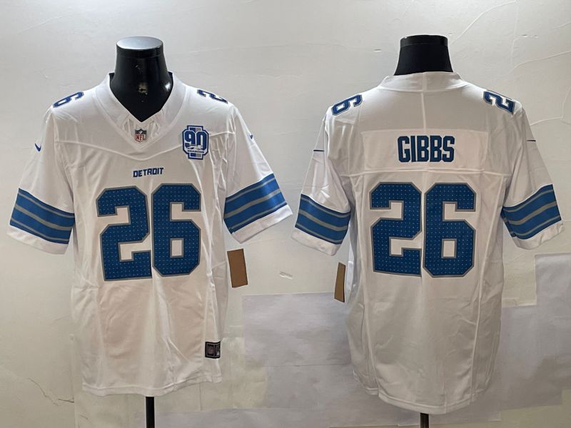 Men Detroit Lions #26 Gibbs White three generations 2024 Nike Limited NFL Jersey style 3